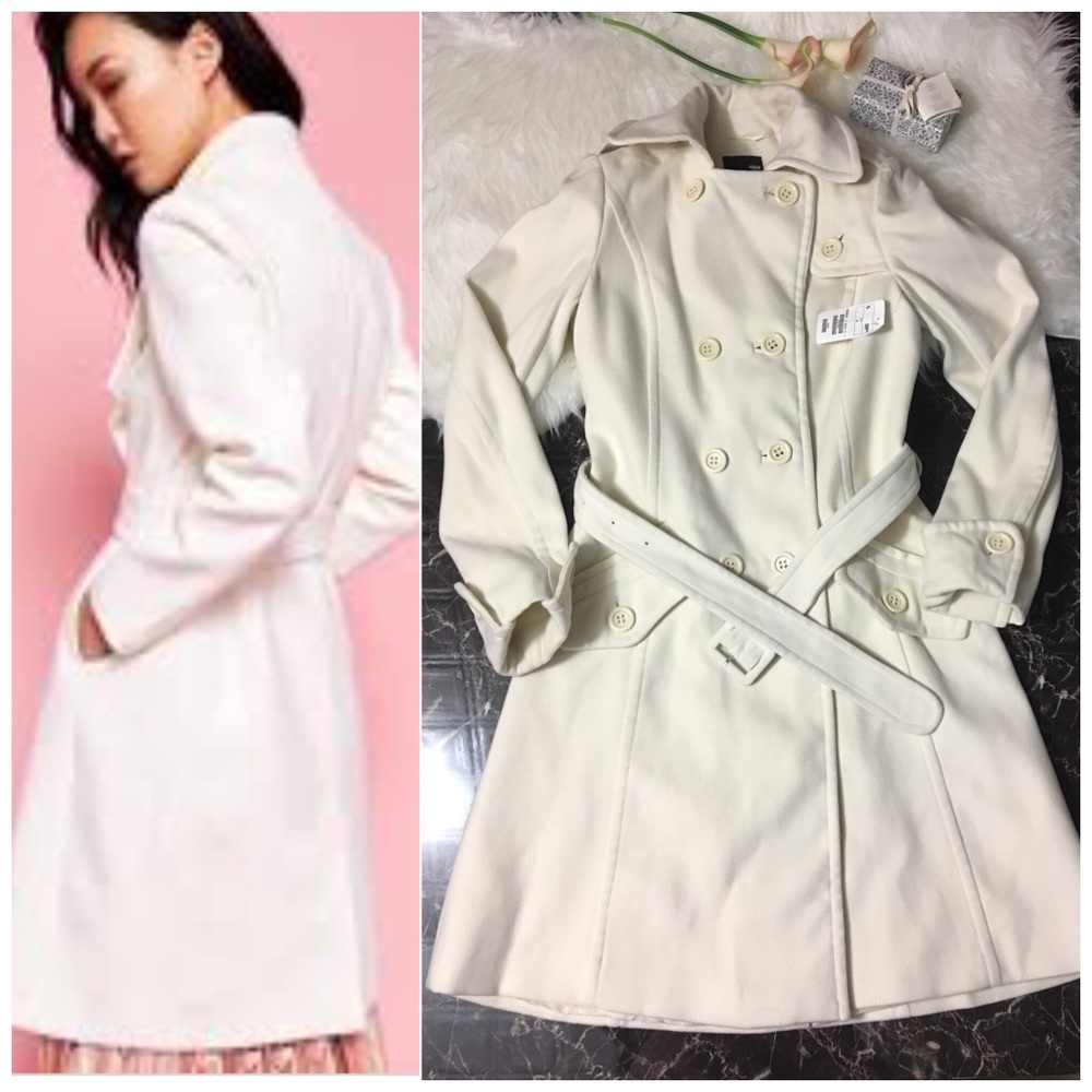 H&M Ivory Coat 🧥 size 4 NWT